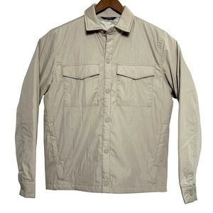 Alpine Design Hilltop View Beige Cotton Nylon Snap Front Shirt Jacket Men's S